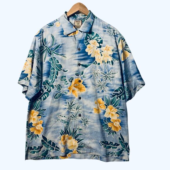 TOMMY BAHAMA Men’s Button Down Casual Silk Shirt Size M - Picture 1 of 8